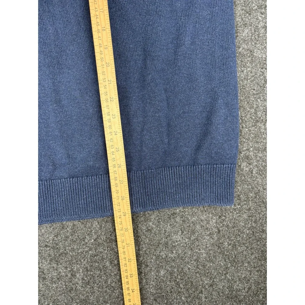 LL Bean Mens XL Tall Blue Cotton Cashmere Crewneck Raglan Sweater 516968